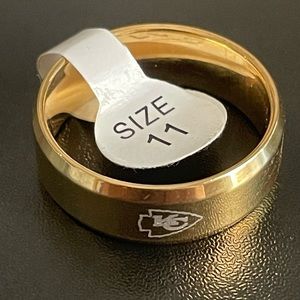 8mm Kansas City chiefs gold ring size 11